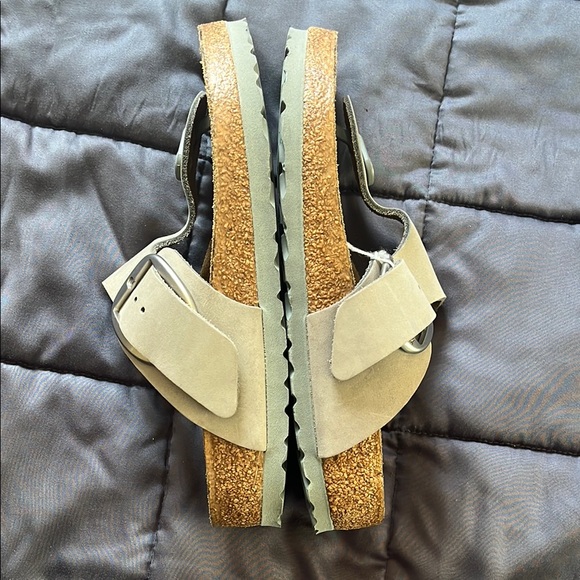 Birkenstock Gizeh Big Buckle Soft Footbed Dove Gray Excellent Condition - Picture 4 of 14